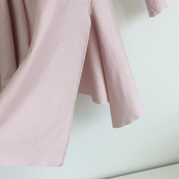 COS blush pink asymmetrical v-neck top - Picture 6 of 7